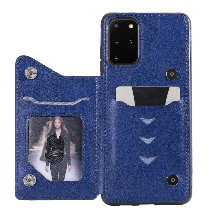 For Galaxy S20 Plus Solid Color Double Buckle Zipper Shockproof Protective Case