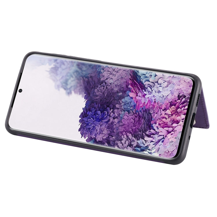 For Galaxy S20 Plus Solid Color Double Buckle Zipper Shockproof Protective Case