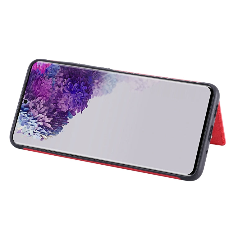 For Galaxy S20 Ultra Solid Color Double Buckle Zipper Shockproof Protective Case
