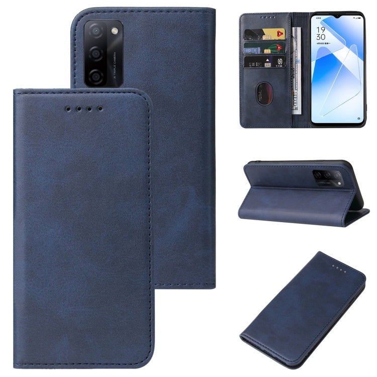 For OPPO A55s 5G / CPH2309 Magnetic Closure Leather Phone Case