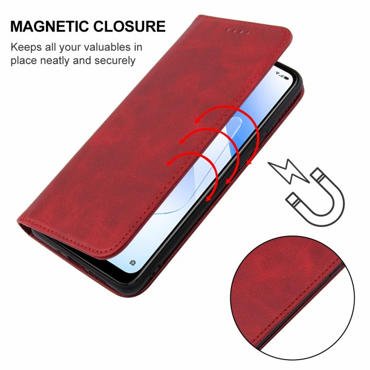 For OPPO A55s 5G / CPH2309 Magnetic Closure Leather Phone Case
