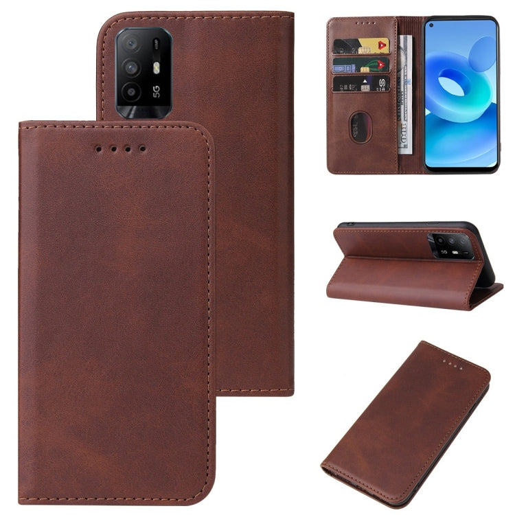 For OPPO A95 5G Magnetic Closure Leather Phone Case