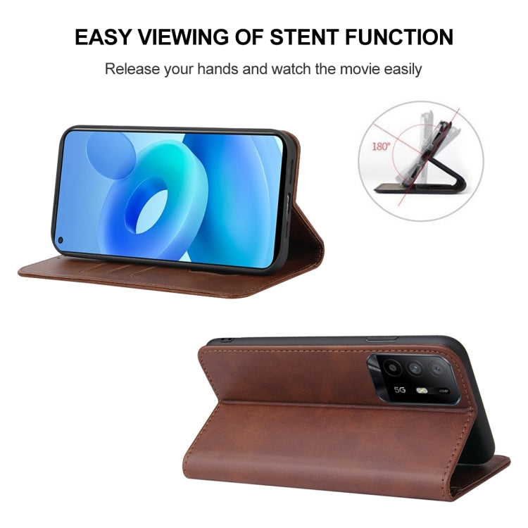 For OPPO A95 5G Magnetic Closure Leather Phone Case