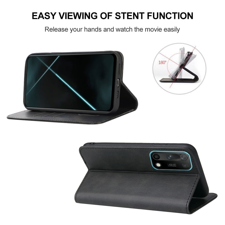 For OPPO K7x Magnetic Closure Leather Phone Case