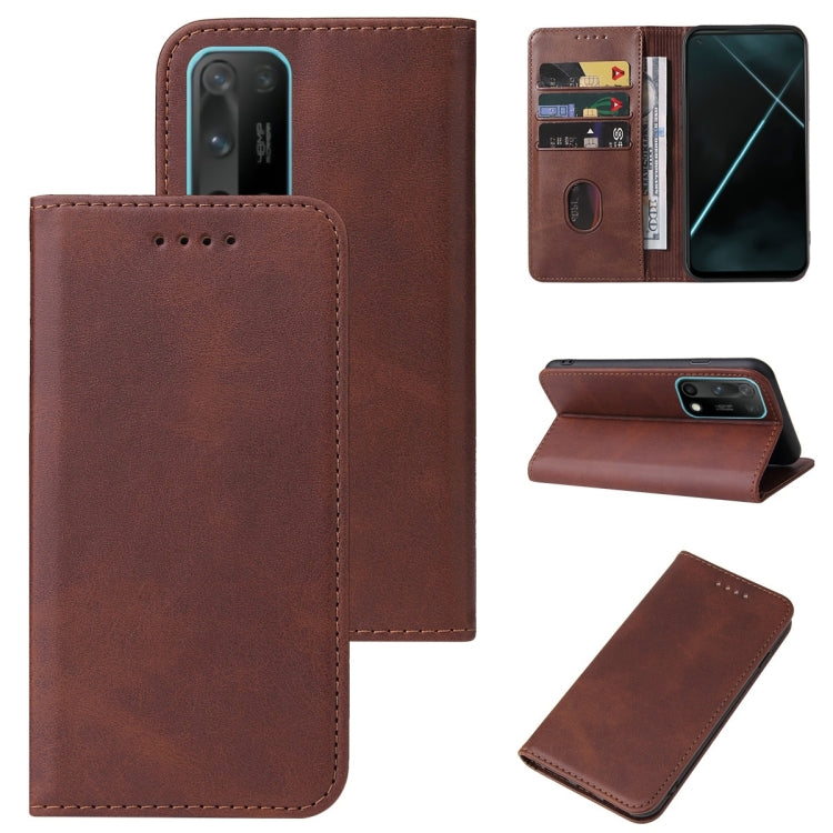 For OPPO K7x Magnetic Closure Leather Phone Case