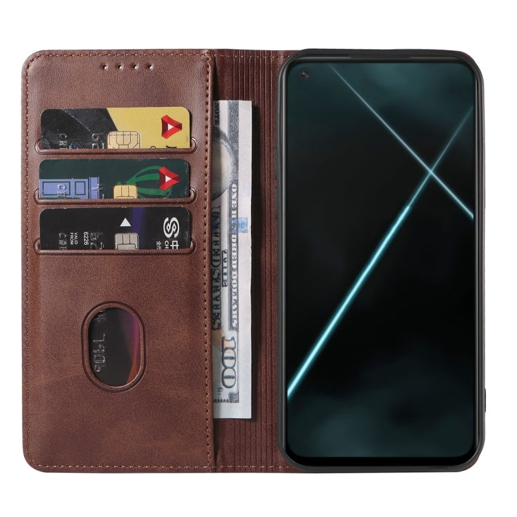 For OPPO K7x Magnetic Closure Leather Phone Case