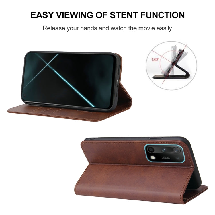 For OPPO K7x Magnetic Closure Leather Phone Case