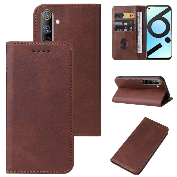 For Realme 6i India Magnetic Closure Leather Phone Case