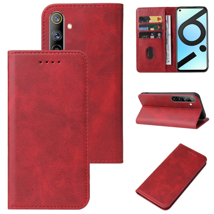 For Realme 6i India Magnetic Closure Leather Phone Case