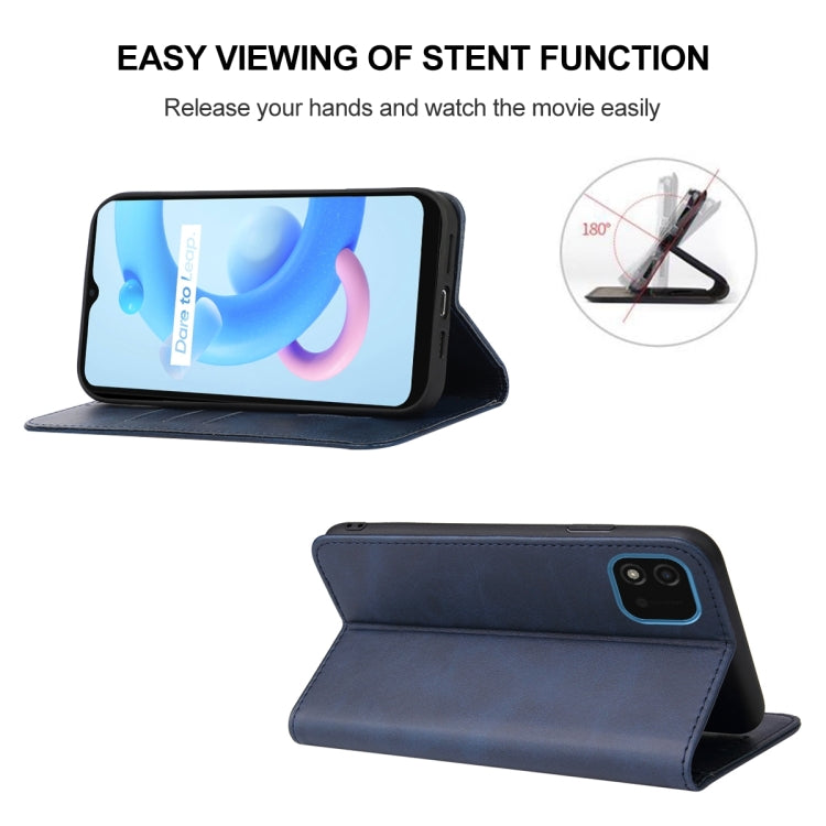 For Realme C11 2021 Magnetic Closure Leather Phone Case