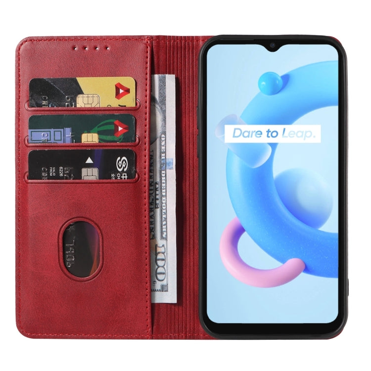 For Realme C11 2021 Magnetic Closure Leather Phone Case