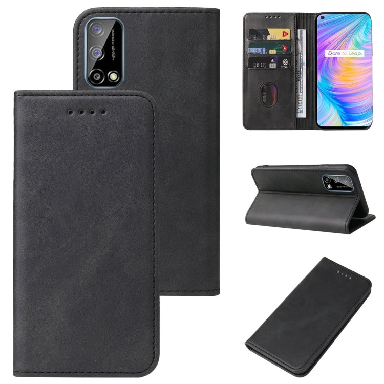 For Realme Q2 Magnetic Closure Leather Phone Case