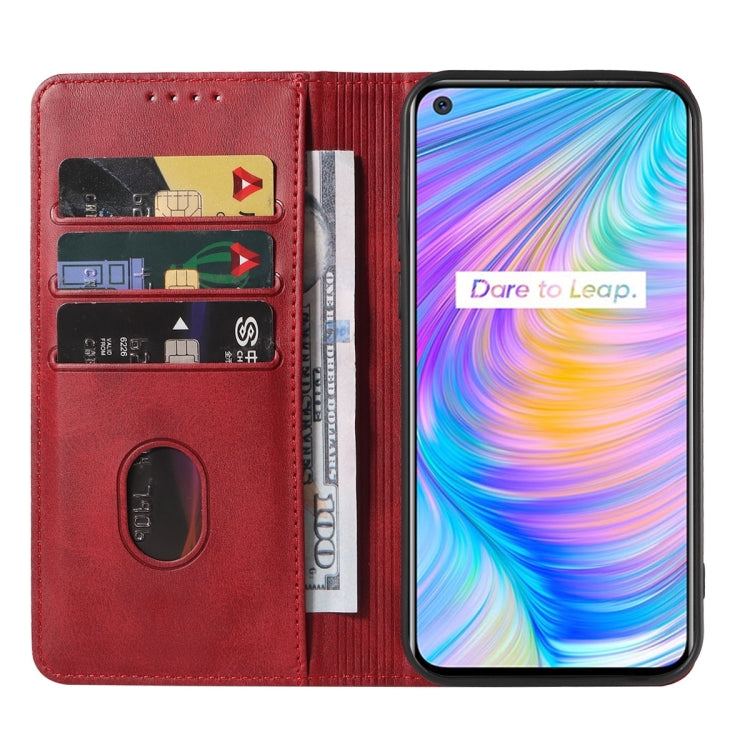 For Realme Q2 Magnetic Closure Leather Phone Case