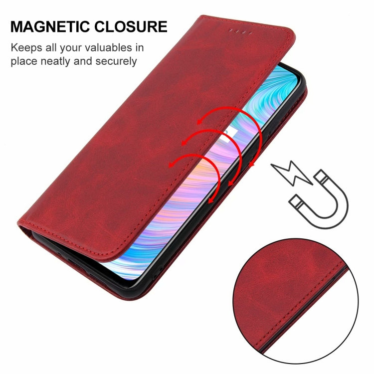 For Realme Q2 Magnetic Closure Leather Phone Case
