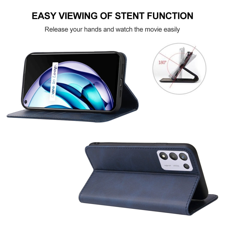 For Realme Q3t Magnetic Closure Leather Phone Case