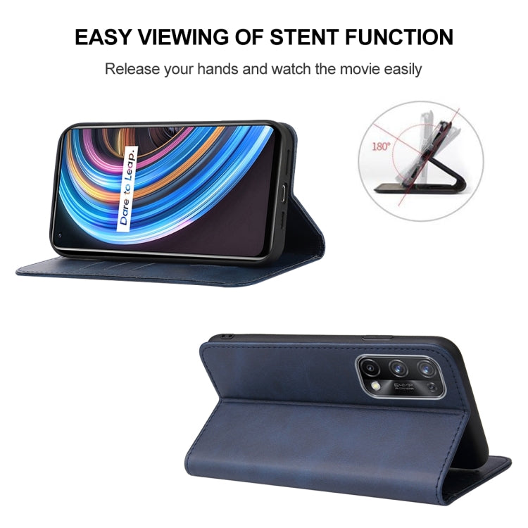 For Realme X7 / Q2 Pro Magnetic Closure Leather Phone Case
