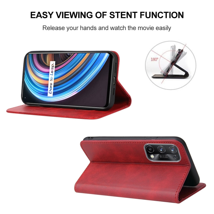 For Realme X7 / Q2 Pro Magnetic Closure Leather Phone Case