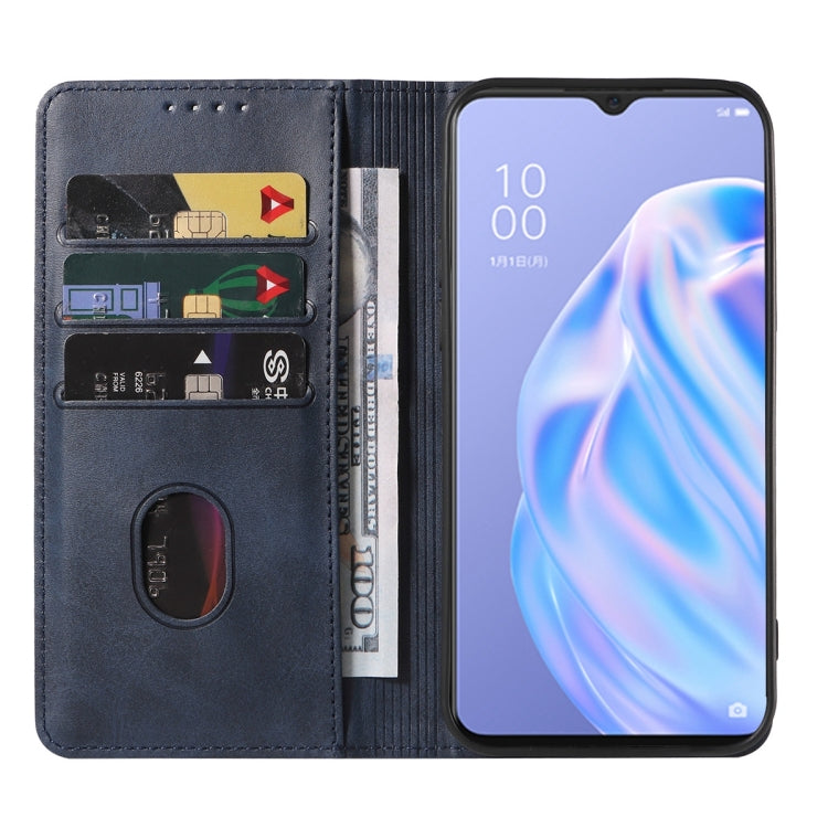 For OPPO Reno3 A JP Version Magnetic Closure Leather Phone Case
