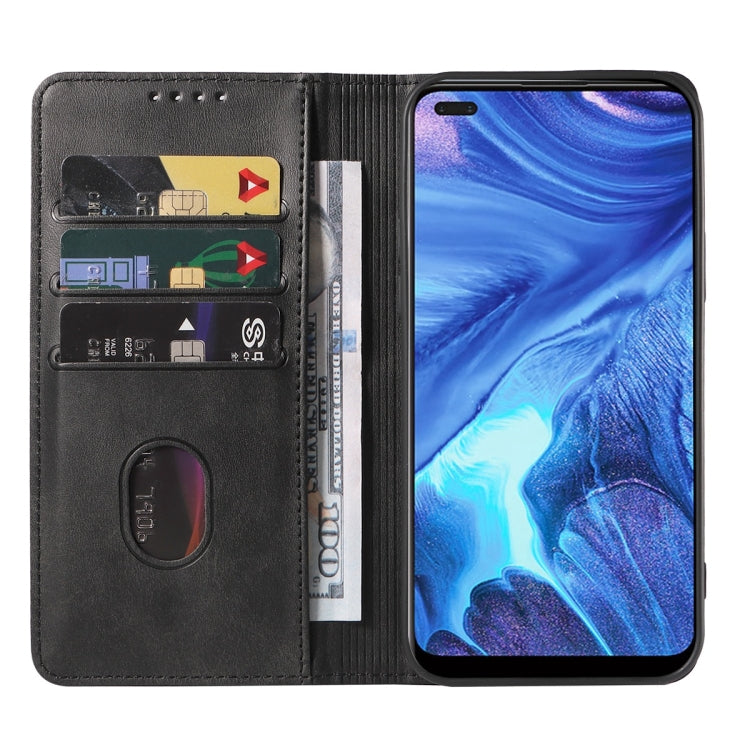 For OPPO Reno4 Magnetic Closure Leather Phone Case