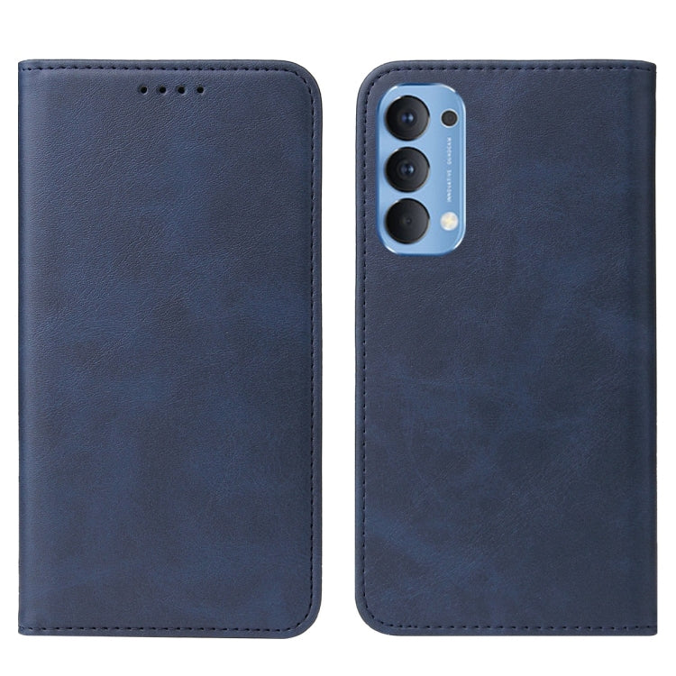 For OPPO Reno4 Magnetic Closure Leather Phone Case