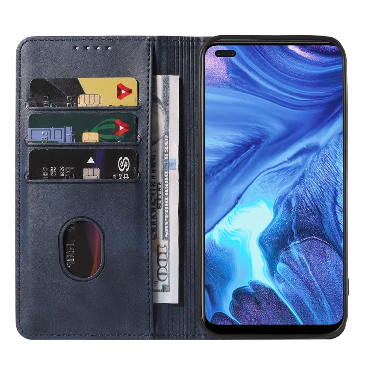 For OPPO Reno4 Magnetic Closure Leather Phone Case
