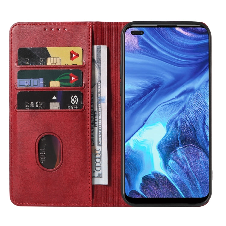 For OPPO Reno4 Magnetic Closure Leather Phone Case