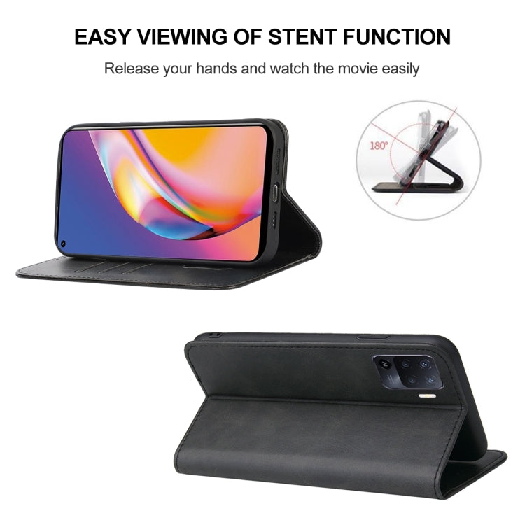 For OPPO Reno5 Lite Magnetic Closure Leather Phone Case