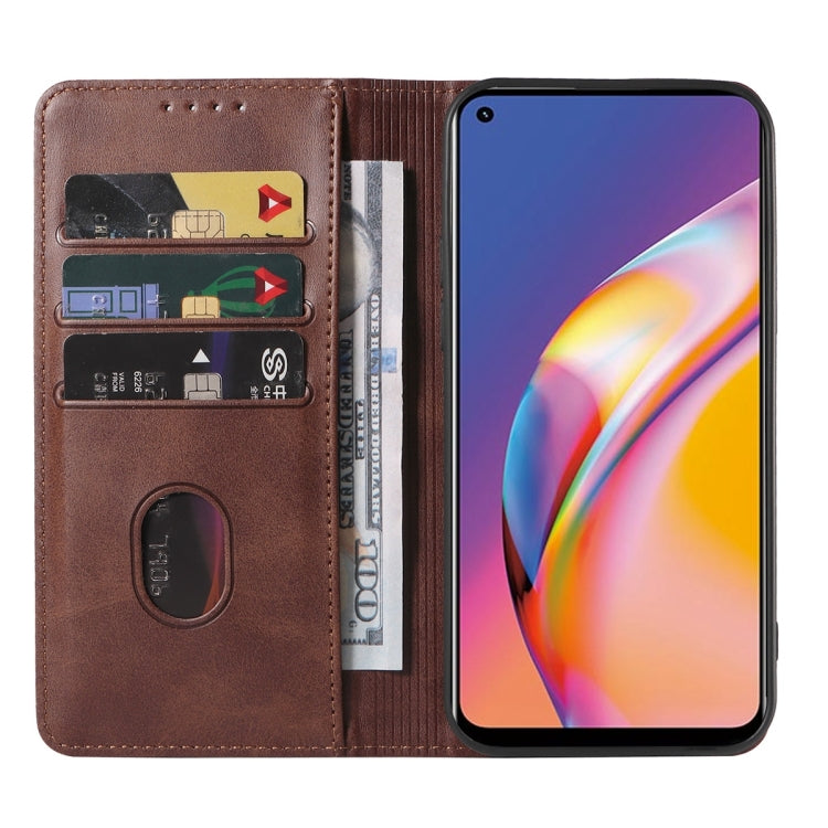 For OPPO Reno5 Lite Magnetic Closure Leather Phone Case