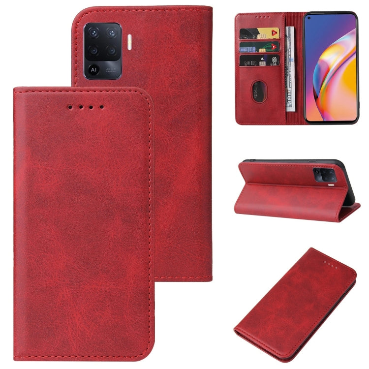 For OPPO Reno5 Lite Magnetic Closure Leather Phone Case