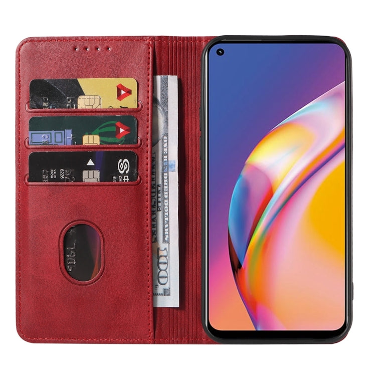 For OPPO Reno5 Lite Magnetic Closure Leather Phone Case