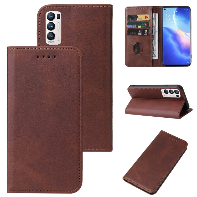 For OPPO Reno5 Pro+ Magnetic Closure Leather Phone Case