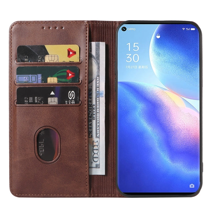 For OPPO Reno5 Pro+ Magnetic Closure Leather Phone Case