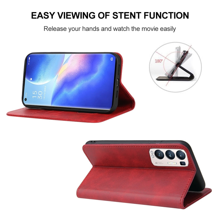 For OPPO Reno5 Pro+ Magnetic Closure Leather Phone Case