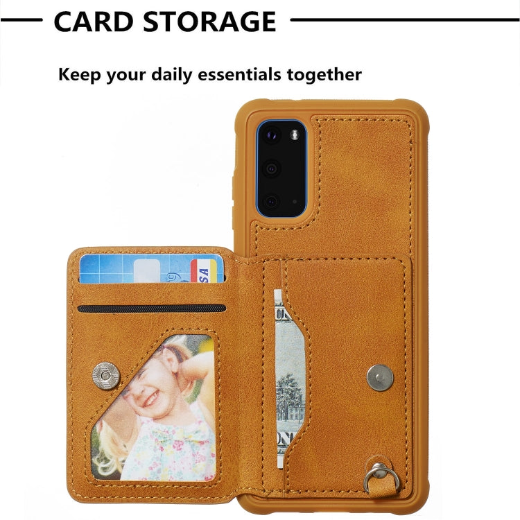 For Galaxy S20 Sun Flower Pattern Embossed Horizontal Drop-proof Mobile Phone Case with Card Slots & Wallet & Photo Holder & Stand Function
