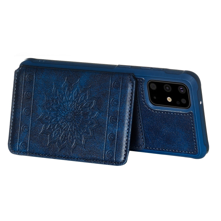 For Galaxy S20+ Sun Flower Pattern Embossed Horizontal Drop-proof Mobile Phone Case with Card Slots & Wallet & Photo Holder & Stand Function