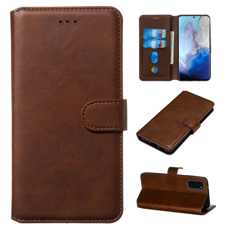 For Galaxy S20 Classic Calf Texture Magnetic Attraction Horizontal Flip Leather Case with Stand & Card Slots & Wallet Function