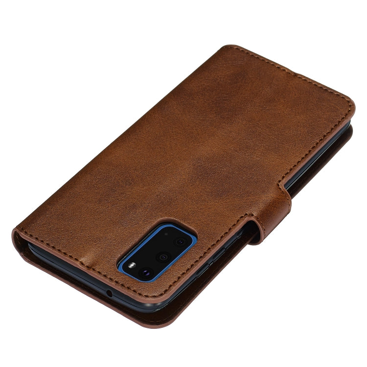 For Galaxy S20 Classic Calf Texture Magnetic Attraction Horizontal Flip Leather Case with Stand & Card Slots & Wallet Function