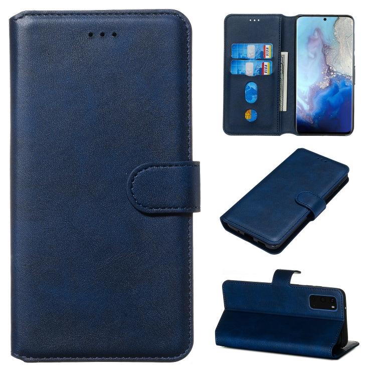 For Galaxy S20 Classic Calf Texture Magnetic Attraction Horizontal Flip Leather Case with Stand & Card Slots & Wallet Function