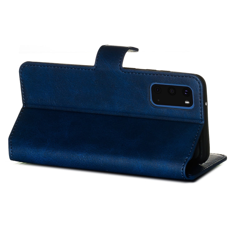 For Galaxy S20 Classic Calf Texture Magnetic Attraction Horizontal Flip Leather Case with Stand & Card Slots & Wallet Function