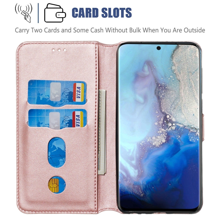 For Galaxy S20 Classic Calf Texture Magnetic Attraction Horizontal Flip Leather Case with Stand & Card Slots & Wallet Function