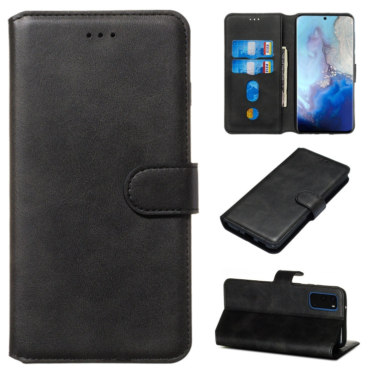For Galaxy S20 Classic Calf Texture Magnetic Attraction Horizontal Flip Leather Case with Stand & Card Slots & Wallet Function