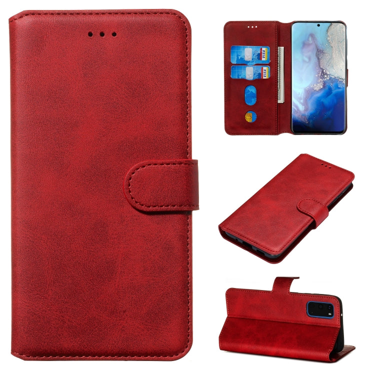 For Galaxy S20 Classic Calf Texture Magnetic Attraction Horizontal Flip Leather Case with Stand & Card Slots & Wallet Function