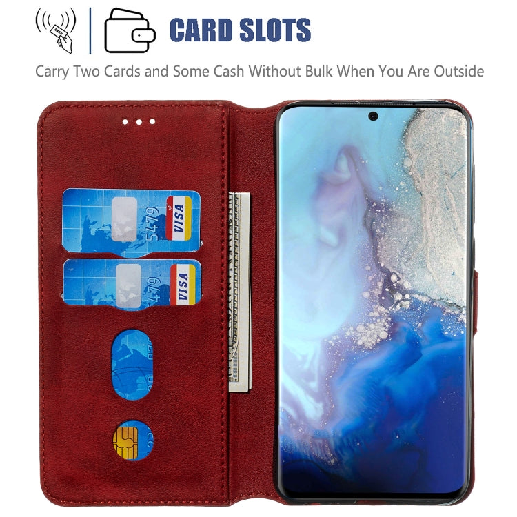 For Galaxy S20 Classic Calf Texture Magnetic Attraction Horizontal Flip Leather Case with Stand & Card Slots & Wallet Function