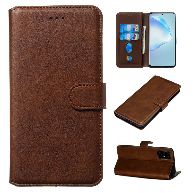 For Galaxy S20+ Classic Calf Texture Magnetic Attraction Horizontal Flip Leather Case with Stand & Card Slots & Wallet Function