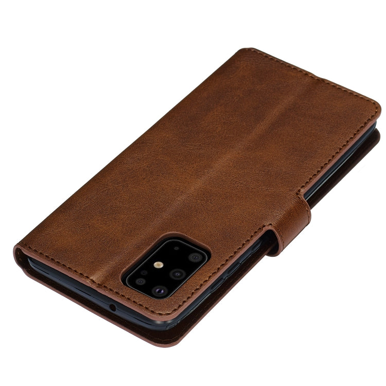 For Galaxy S20+ Classic Calf Texture Magnetic Attraction Horizontal Flip Leather Case with Stand & Card Slots & Wallet Function