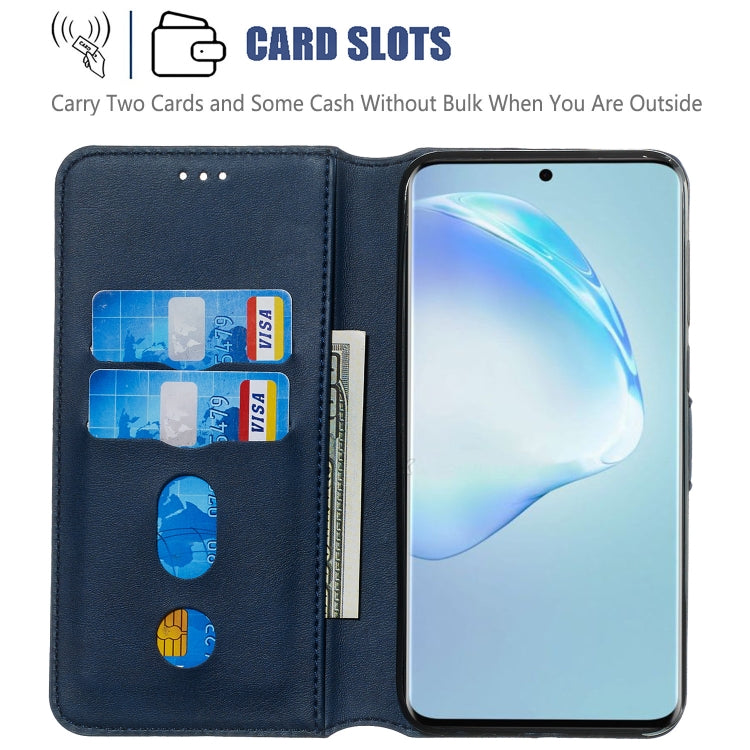 For Galaxy S20+ Classic Calf Texture Magnetic Attraction Horizontal Flip Leather Case with Stand & Card Slots & Wallet Function
