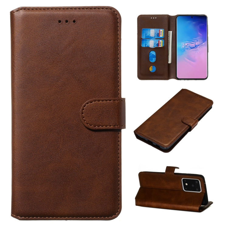 For Galaxy S20 Ultra Classic Calf Texture Magnetic Attraction Horizontal Flip Leather Case with Stand & Card Slots & Wallet Function