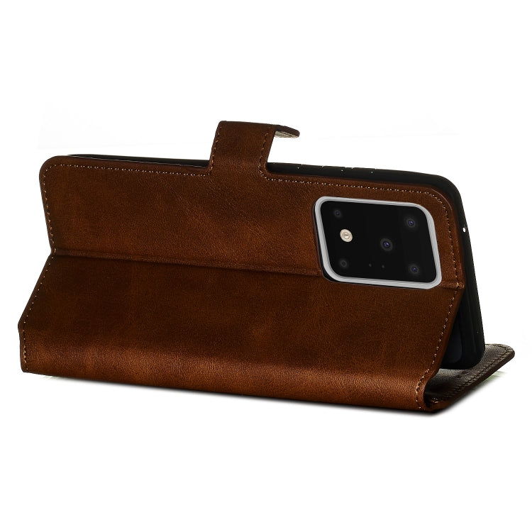 For Galaxy S20 Ultra Classic Calf Texture Magnetic Attraction Horizontal Flip Leather Case with Stand & Card Slots & Wallet Function