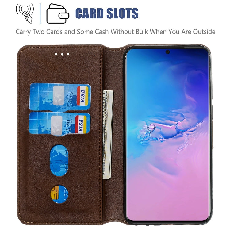 For Galaxy S20 Ultra Classic Calf Texture Magnetic Attraction Horizontal Flip Leather Case with Stand & Card Slots & Wallet Function