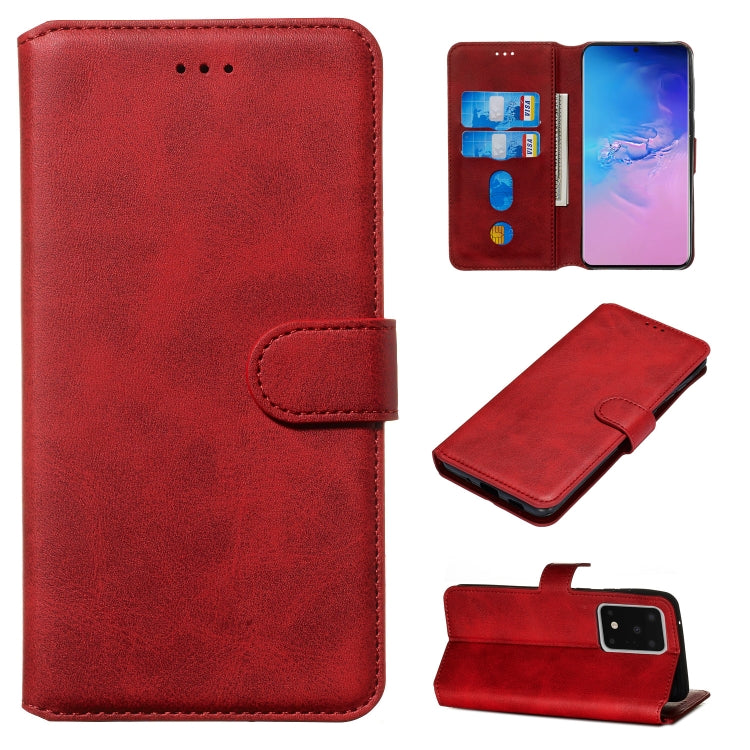 For Galaxy S20 Ultra Classic Calf Texture Magnetic Attraction Horizontal Flip Leather Case with Stand & Card Slots & Wallet Function